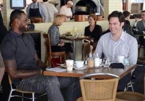 Starring opposite Bill Hader, Lebron James plays a big role in TRAINWRECK. Photo courtesy of Universal Pictures.